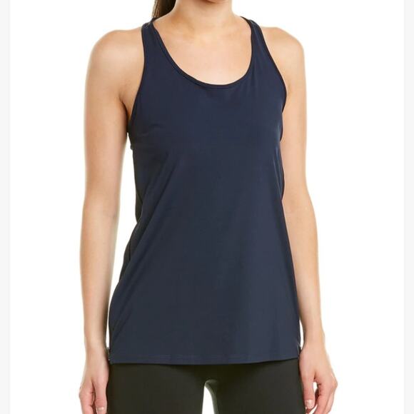 Spanx Transformation Top Tank side zip blue black Sz M - Picture 1 of 8